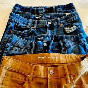 Boys size 16 Old Navy Karate Slim jeans, four pairs - EUC